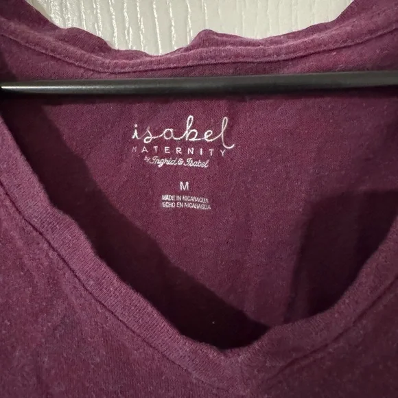 Isabel Maternity by Ingrid & Isabel Women's Purple V-Neck Top - Picture 2 of 3